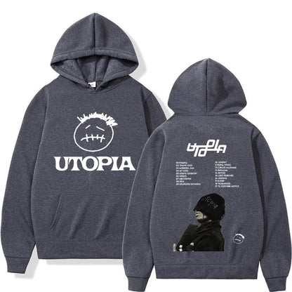 Hot Sale Rapper Cactus Jack Hoodie Utopia Music Album Print Sweatshirts Men Women Fashion Hip Hop Oversized Hoodies Streetwear - Travis Scott Merchandise - Free Shipping Buy Now