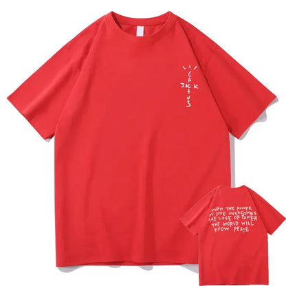 New Cactus Jack Tshirt Awesome Streetwear Oversized T Shirts Men Women Fashion Loose T-shirt Mens Hip Hop Trend Tee Short Sleeve - Travis Scott Merchandise - Free Shipping Buy Now