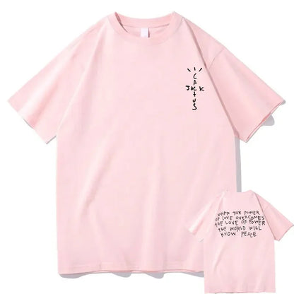 New Cactus Jack Tshirt Awesome Streetwear Oversized T Shirts Men Women Fashion Loose T-shirt Mens Hip Hop Trend Tee Short Sleeve - Travis Scott Merchandise - Free Shipping Buy Now