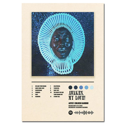 Music Album Covers Poster Rapper Hiphop Singer Album Covers Canvas Painting Wall Art Pictures Room Decor - Travis Scott Merchandise - Free Shipping Buy Now