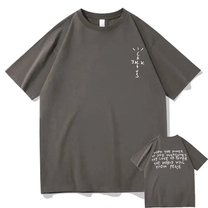 New Cactus Jack Tshirt Awesome Streetwear Oversized T Shirts Men Women Fashion Loose T-shirt Mens Hip Hop Trend Tee Short Sleeve - Travis Scott Merchandise - Free Shipping Buy Now