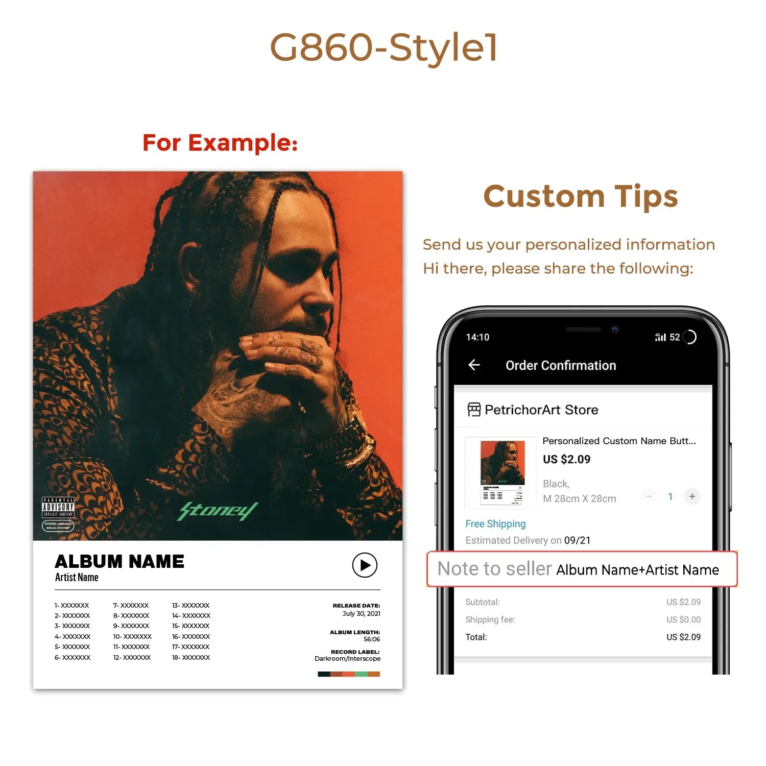 Custom Personalized Band Pop Music Album Track List Cover Art Wall Art Prints Canvas Painting Poster Pictures For Living Room - Travis Scott Merchandise - Free Shipping Buy Now