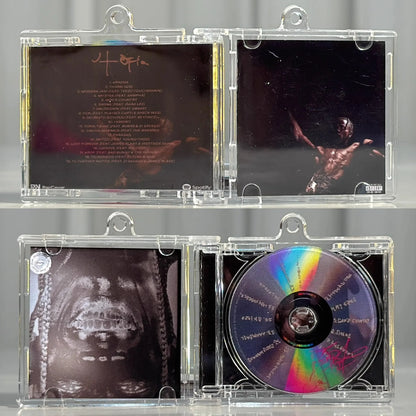 Rap Travis Scott Astroworld MINI Music CD NFC Keychain Play Songs Utopia Album Rodeo Key ring Cosplay Pendant Acrylic Necklace