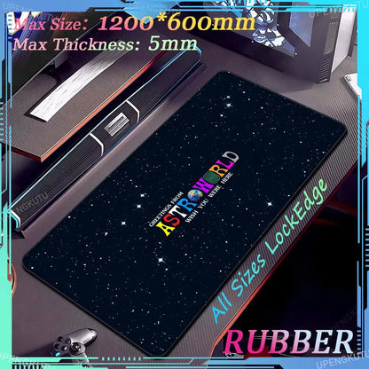 Travis Scott Oversized XXXL MousePad Anime Lock Edge Keyboard Gaming Accessories PC Rubber Mouse Pad Thick Desk Mat Carpet - Travis Scott Merchandise - Free Shipping Buy Now