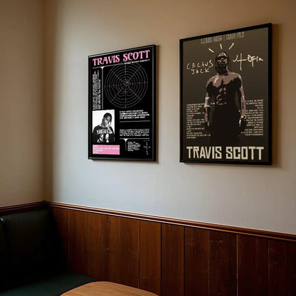 T-Travis Scott Astroworld Jackboys Music Album Poster art sticky wall waterproof home living room bedroom bar aesthetic decorati - Travis Scott Merchandise - Free Shipping Buy Now