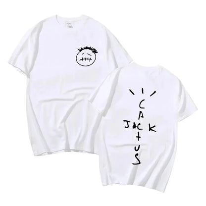 2025 Rapper Cactus Jack Music Album T Shirts Men Fashion Hip Hop T Shirt Casual Cotton Short Sleeve T-shirt Tops - Travis Scott Merchandise - Free Shipping Buy Now