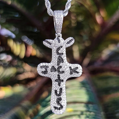 Hip Hop Singer Travis Scott With Cactus Jack Cross Zircon Pendant Necklace - Travis Scott Merchandise - Free Shipping Buy Now