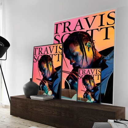 T-Travis S-Scott Utopia  Movie Sticky Posters Fancy Wall Sticker for Living Room Bar Decoration Vintage Decorative Painting - Travis Scott Merchandise - Free Shipping Buy Now