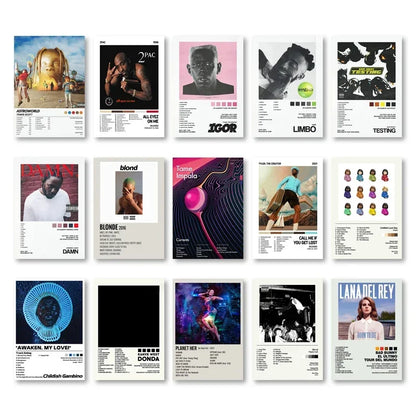 Music Album Covers Poster Rapper 2Pac,Travis Scott Hiphop Singer Album Covers Canvas Painting Wall Art Pictures Room Decor - Travis Scott Merchandise - Free Shipping Buy Now