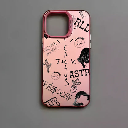 Travis S-Scott Rapper Singer Phone Case For IPhone 16 15 14 13 12 11 Pro Max Multicolor Laser Black Matte Metallic Aurora Funda - Travis Scott Merchandise - Free Shipping Buy Now