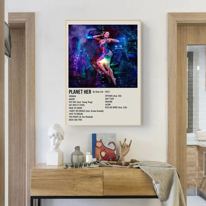 Music Album Covers Poster Rapper 2Pac,Travis Scott Hiphop Singer Album Covers Canvas Painting Wall Art Pictures Room Decor - Travis Scott Merchandise - Free Shipping Buy Now