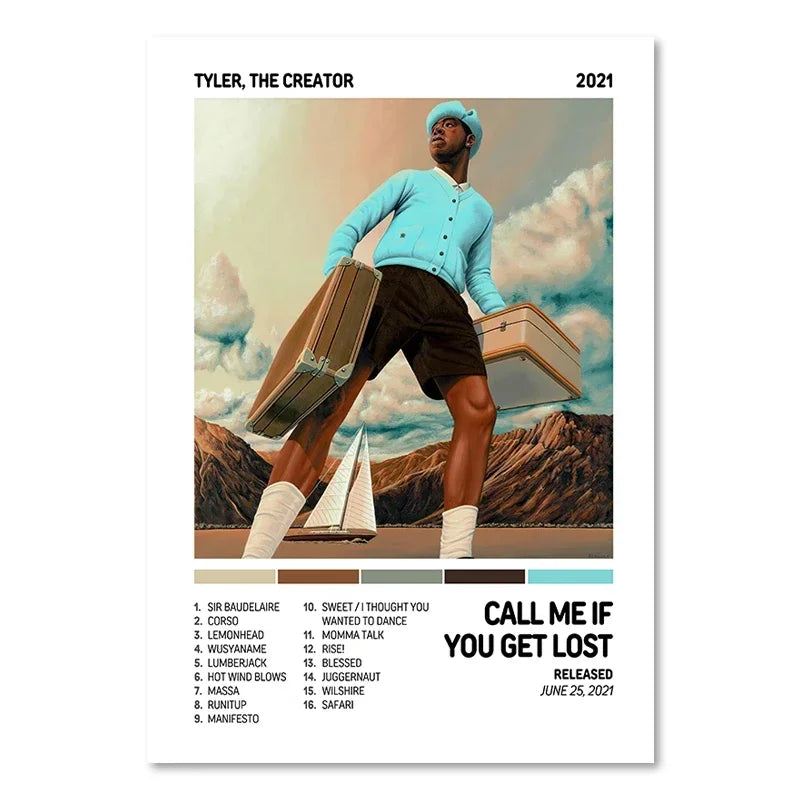 Music Album Covers Poster Rapper 2Pac,Travis Scott Hiphop Singer Album Covers Canvas Painting Wall Art Pictures Room Decor - Travis Scott Merchandise - Free Shipping Buy Now