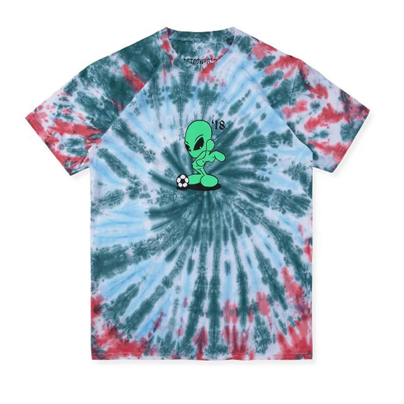 Travis Scott Astroworld Alien Tie Dye T shirt Euphoria Rue Shirt Cosplay Outfit  Rue Bennett Tshirt Hip Hop Streetwear Tops Men - Travis Scott Merchandise - Free Shipping Buy Now