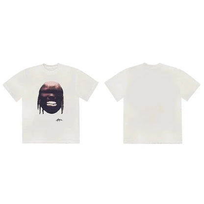 CACTUS JACK Short Sleeve T-shirt Loose Casual Crewneck Men Women Top Tees UTOPIA T Shirt - Travis Scott Merchandise - Free Shipping Buy Now