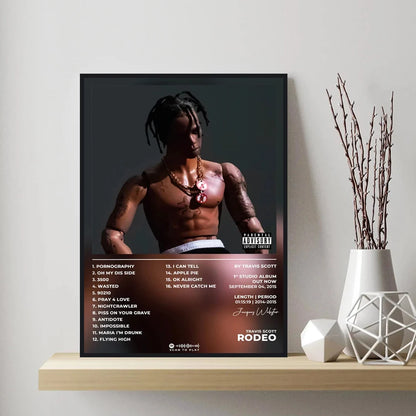 Travis Scott Rodeo/Astroworld Music Album Cover Series Art Poster Canvas Painting Wall Prints Picture for Living Room Home Decor - Travis Scott Merchandise - Free Shipping Buy Now
