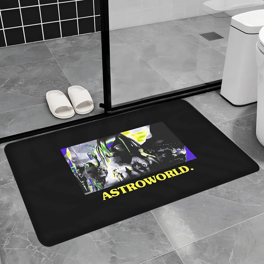 Travis Scott Astroworld Room Mats Anti-slip Absorb Water Long Strip Cushion Bedroon Mat Welcome Doormat - Travis Scott Merchandise - Free Shipping Buy Now