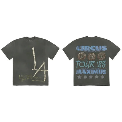 CACTUS JACK Short Sleeve T-shirt Loose Casual Crewneck Men Women Top Tees UTOPIA T Shirt - Travis Scott Merchandise - Free Shipping Buy Now