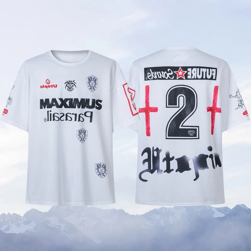 TRAVIS SCOTT CACTUS JACK Printed Football Jerseys Short Sleeved  Loose Sports T-shirts for Men and Women - Travis Scott Merchandise - Free Shipping Buy Now