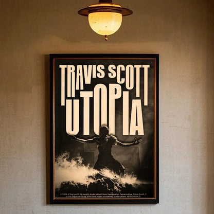 T-Travis Scott Astroworld Jackboys Music Album Poster art sticky wall waterproof home living room bedroom bar aesthetic decorati - Travis Scott Merchandise - Free Shipping Buy Now